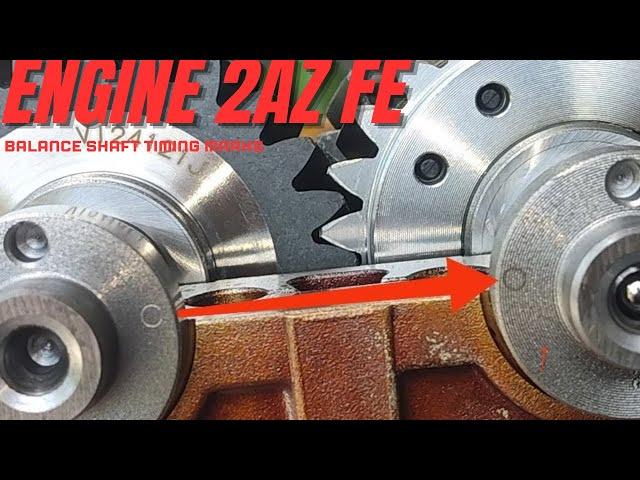 toyota 2.4 balance shaft timing. engine 2az fe balance shaft timing marks