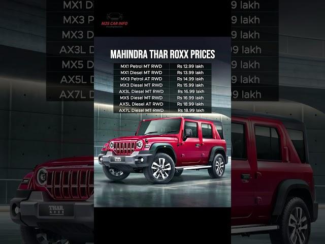 Mahindra Thar Roxx 2024 Price Revealed!! Comment Your Thoughts?? | Thar 5 Door | Thar Roxx 5 Door