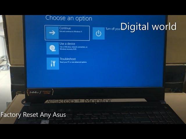 Factory Reset Any Asus Laptop Easy Method - Windows 10/11 | Factory reset any Asus Laptop