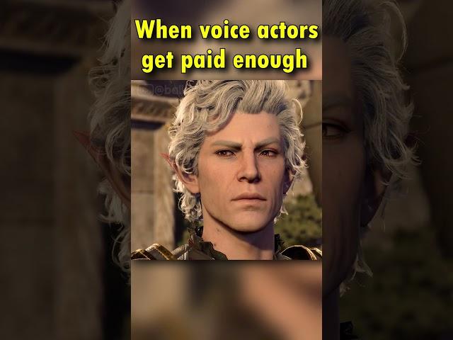 When voice actors actually get paid enough #baldursgate3 #bg3 #shorts