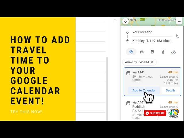 How to add travel times to your Google Calendar events