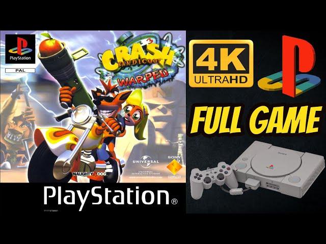 Crash Bandicoot: Warped | PS1 | 4K60ᶠᵖˢ UHD | 105% Longplay Walkthrough Playthrough Full Movie Game