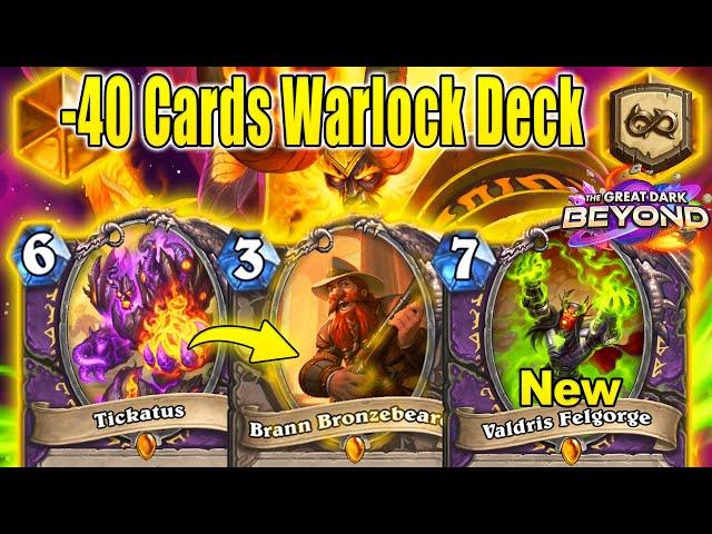 Burning -40 Cards in 1 Game With Best Control Warlock Deck 2.0 At Perils in Paradise | Hearthstone