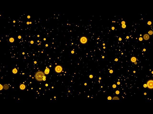 Yellow Particles Moving Slowly || Stock Video Abstract Particle Motion Animated Background effects