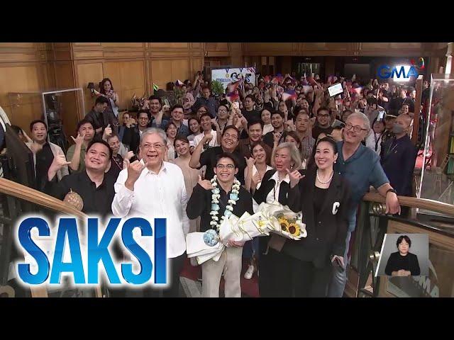 Grand welcome kay Carlos Yulo sa GMA Network | Saksi