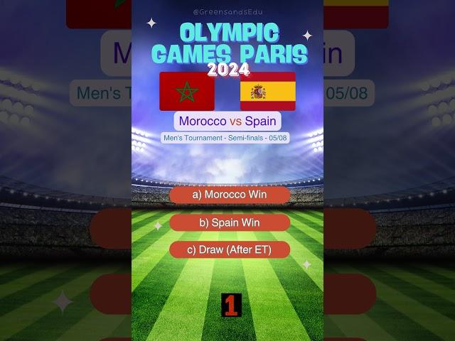 Morocco vs Spain Olympic Games Paris 2024 Men's Tournament Semi-final Prediction | Who Will Win?