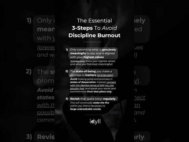 DISCIPLINE BURNOUT - 3 Essential Steps To Avoid It #discipline #burnout #consistency #growth