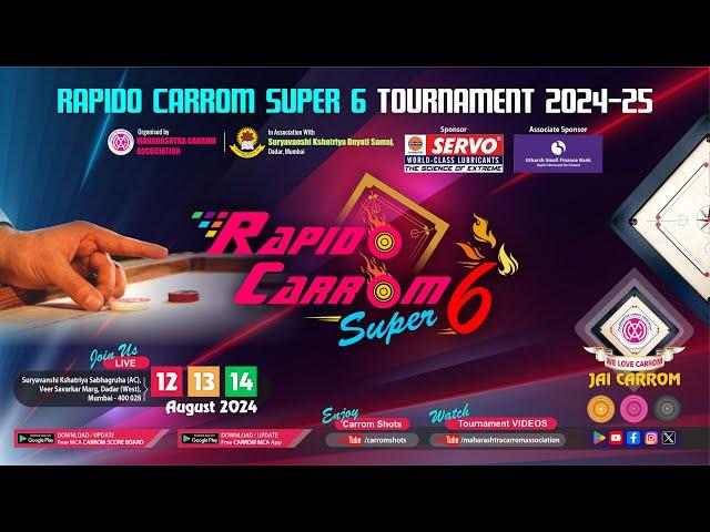 MCA Live Carrom: PQ- Yogesh Dhongade (Mumbai) vs Vikas Dharia (Mumbai) | Rapido Carrom