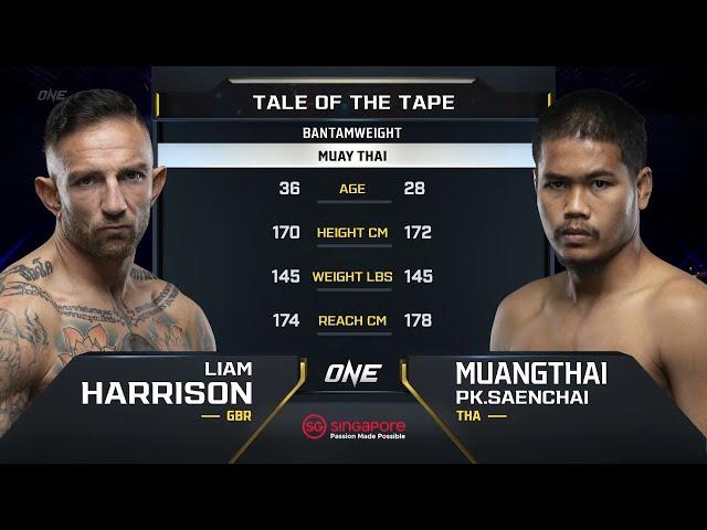 Liam Harrison vs. Muangthai PK.Saenchai | ONE Championship Full Fight