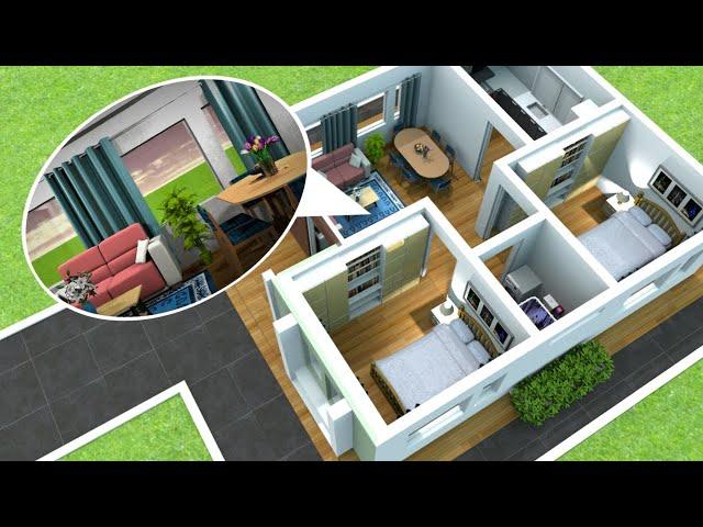 2 Bedroom Budget House Design With  Floor Plan || Home Design Idea