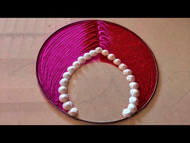 Satisfying video  Sand art. Rangoli design. Diwali rangoli. relaxing video. kolam