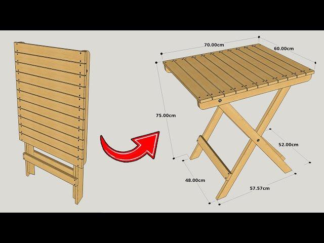 HOW TO MAKE A SIMPLE FOLDING TABLE STEP BY STEP