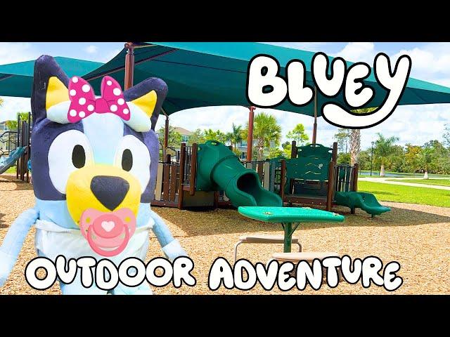 Bluey Playground Boo Boo!  Baby BLUEY Stinky Nappy in the Store! Don't Be Messy | Lessons For Kids