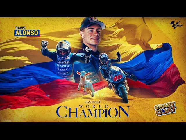 David Alonso is the 2024 #Moto3 World Champion 