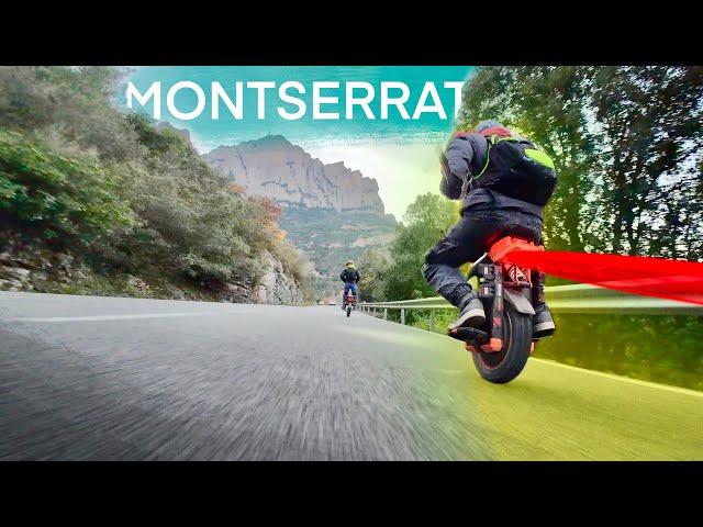 Barcelona to Montserrat on InMotion V14 with Catalan and Spanish Riders - Euro Trip 2024 - Part 4