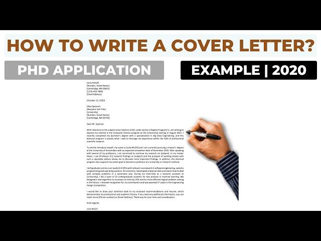 How To Write a Cover Letter For a PhD Application? | Example