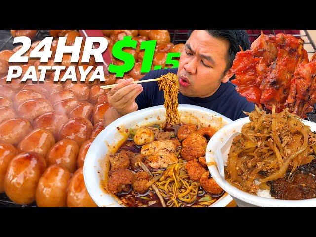 $1.5 Eat 24 Hr Street Food Thailand in Pattaya