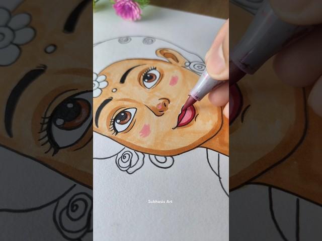 Radharani Ji Ghibli Art ️||Radharani Ji Drawing ||#shorts #ghibli #trending #ghibliart