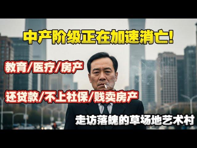 残酷的真相！中国中产阶级真在加速消亡！断贷款，不上社保，贱卖房产，北京城中村也已落魄！医疗房产教育奢望全部落空！走访草场地艺术村。#中产 #经济下行 #北京 #北京房价 #上海 #城中村 #房地产