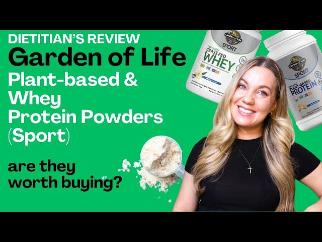 Garden of Life Sport Whey & Plant-based Protein Powder Review (NOT SPONSORED) by a dietitian