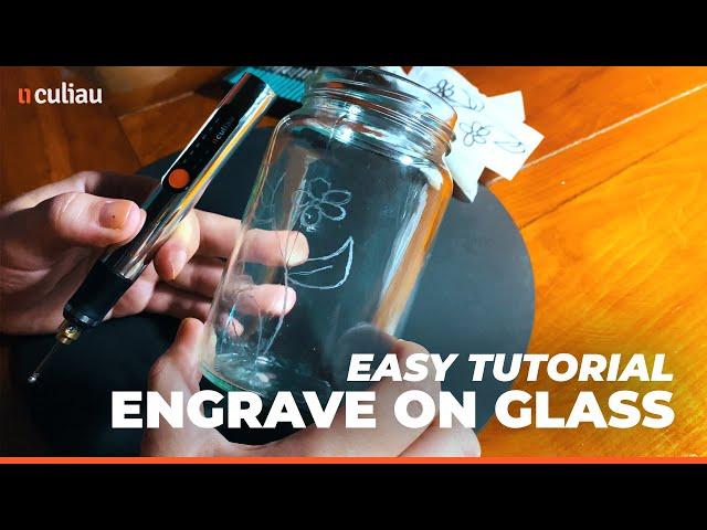  How to engrave on glass | Using an Engraving pen | EASY Tutorial