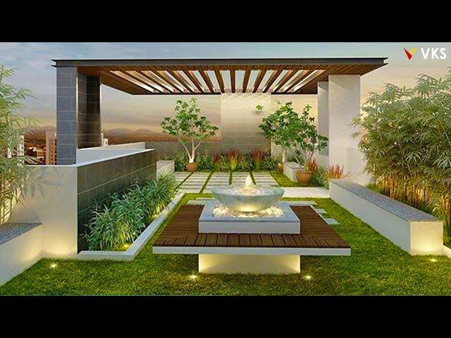 Backyard Interior Design Ideas | Patio Roof Outdoor Garden | Small Backyard Seating Deck Design