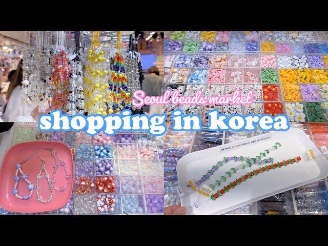 shopping in Korea vlog  beads market in Seoul  making accessory, organize beads collection 