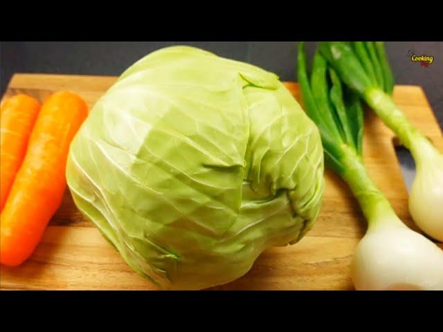 I have cabbage and 3 eggs. This recipe will drive you crazy! Why didn't I know this recipe? ASMR