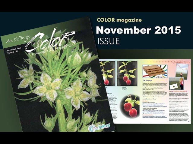 Preview COLOR Magazine: for colored pencil artists. November 2015 issue.