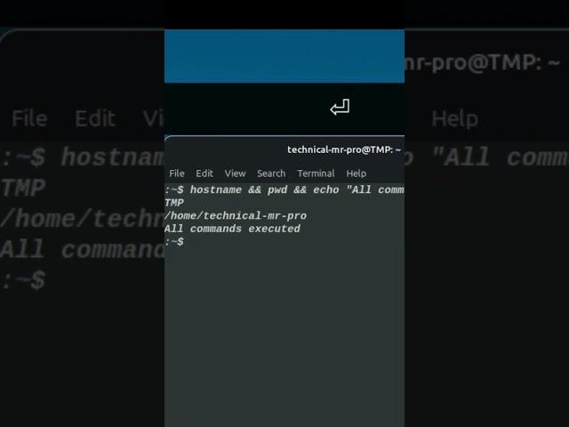 How to execute multiple Linux commands using the && operator | shorts