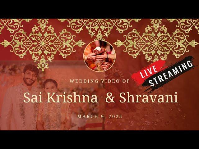 "Live Wedding: Sai krishna & Shravani"