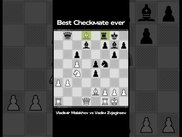 Vladimir Malakhov vs Vadim Zvjaginsev 2004.Best checkmate ever. #chesss #bobbyfischer