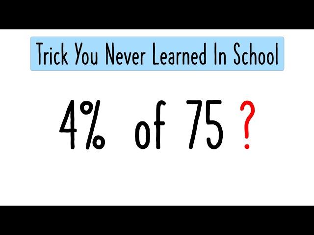 99% of people don't know this secret math trick