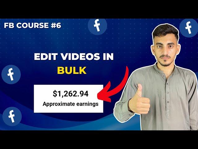 How To Edit Bulk Videos | How To Edit Videos in Bulk | Facebook Earning Course 2024