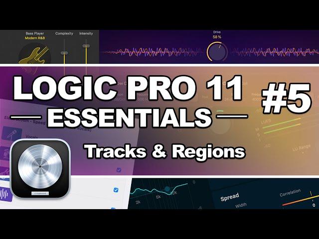 Logic Pro 11 - #05 Tracks & Regions (MIDI, Patterns, Session Players, Audio)