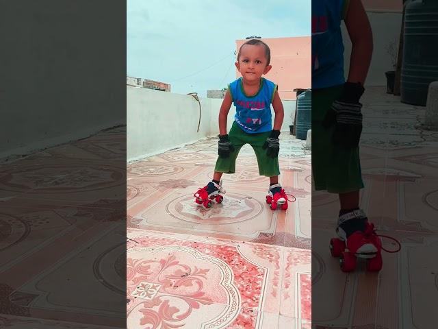 4-Year-Old Tries Skating for the First Time! "