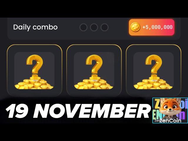 Zen coin daily combo 19 November | Zen coin today combo cards 19 November | Zen coin airdrop