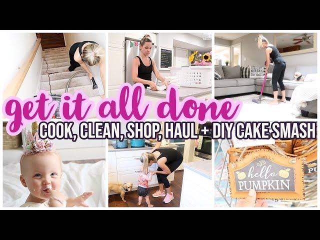 GET IT ALL DONE! CLEAN WITH ME, COOK WITH ME, SHOP WITH ME AT DOLLAR TREE + DIY CAKE SMASH