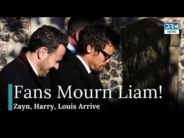 One Direction Stars Mourn as Hearse Arrives at Liam Payne's Funeral | DRM News | AQ11