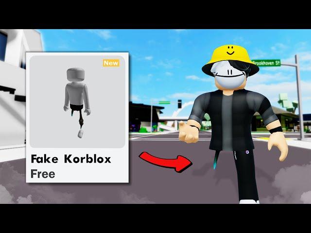 NEW!! How To Get FAKE KORBLOX In Brookhaven - Roblox