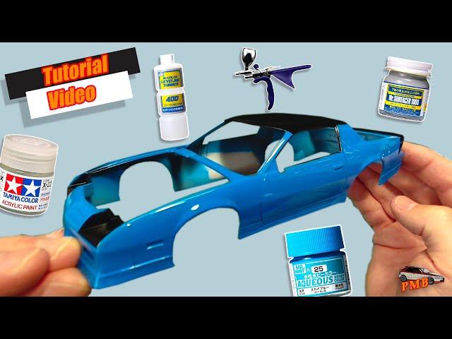 How to Paint a Scale Model 1/24 car with airbrush in 10 steps !