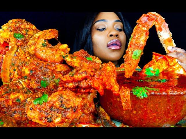 KING CRAB SEAFOOD BOIL MUKBANG | SEAFOOD | MUKBANG | DESHELLED LOBSTER | SEAFOOD BOIL | ASMR EATING