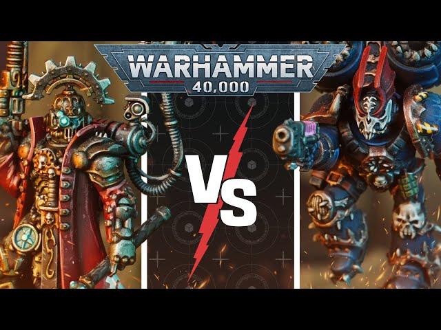 *NEW ARMY!* Adeptus Mechanicus vs Night Lords | Warhammer 40k Battle Report