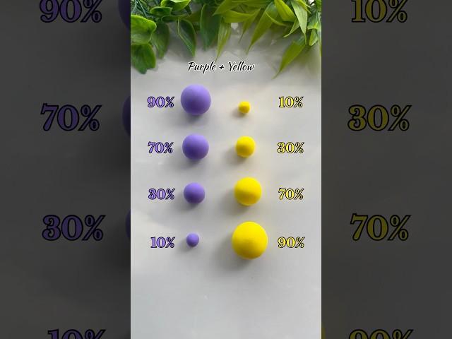 Purple + Yellow, Satisfying Colour Mixing! #shorts #colormixing #colour #satisfying #clay #fyp