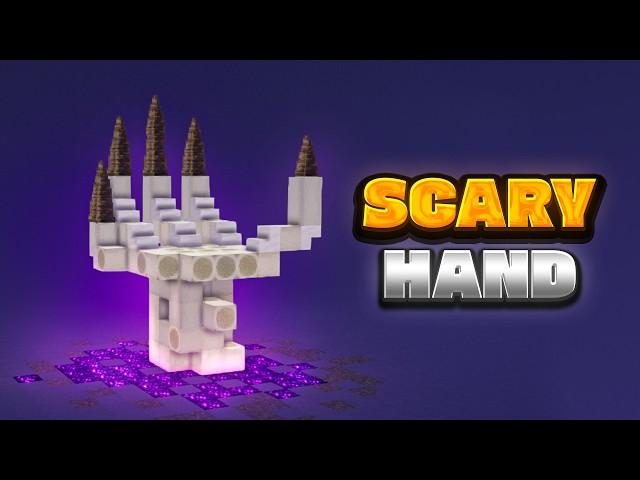 Minecraft : How to Create a Spooky Halloween Decoration in Minecraft (skeleton hand)