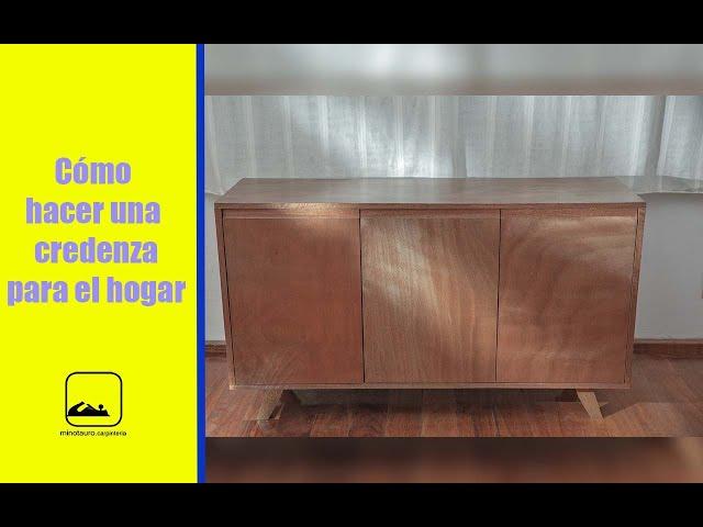 Como hacer una credenza o bufetera moderna(sideboard) con madera contrachapada de  okume "DIY(2021)