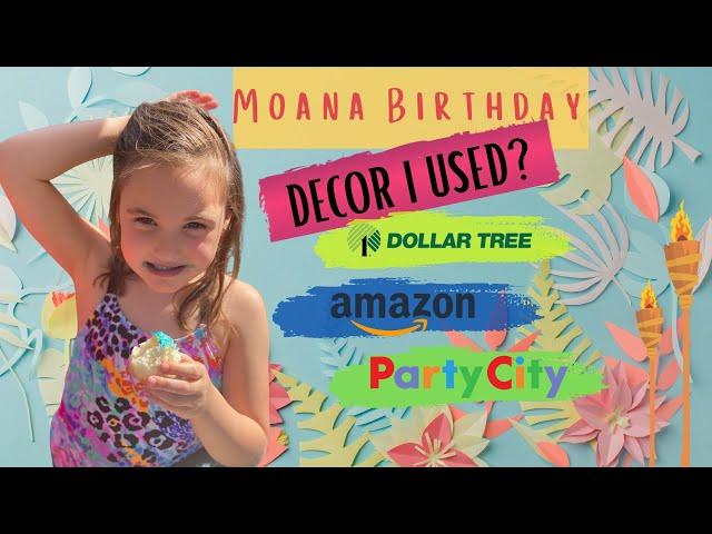 MOANA BIRTHDAY DECOR?? (ITEMS & LINKS IN DESCRIPTION BOX)