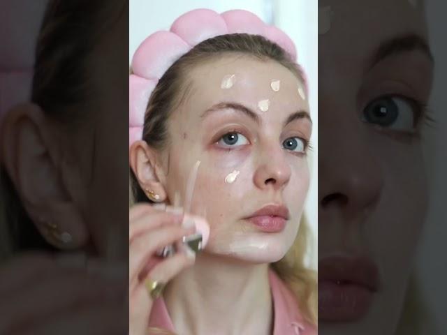 trying the lightest shade of glossier’s new stretch foundation