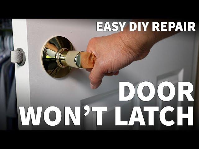 Door Won't Latch Shut - How to Fix a Door That Won't Latch or Stay Closed - Fix Door Strike Plate