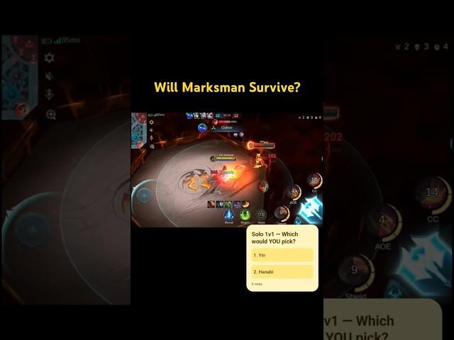 Hanabi vs Yin | Hyper Assassin vs Solo Marksman Duel ️ | MLBB Short